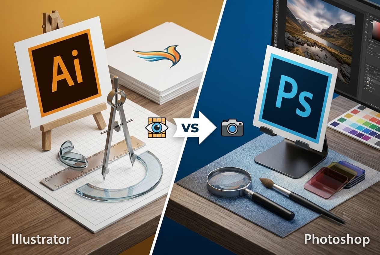 Photoshop أم Illustrator؟ أي برنامج يجب أن تتعلم أولًا