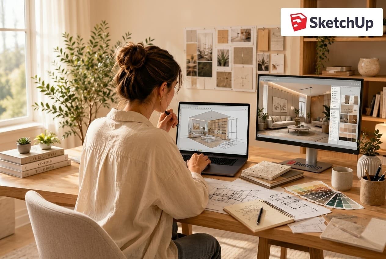 ما هو SketchUp وكيف يُستخدم في التصميم الداخلي؟