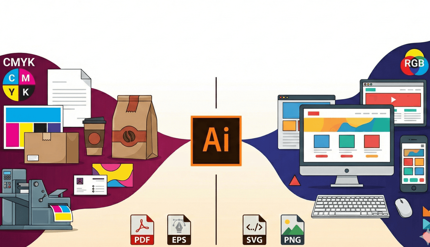 التصميم للطباعة والويب باستخدام الإليستريتور